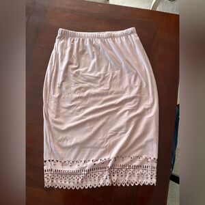 Pink Suede Pencil Skirt. Size Small.